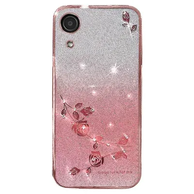 Samsung Galaxy A03 Core case Shiny Ring Glitter Soft Transparent Holder Stand Back cover